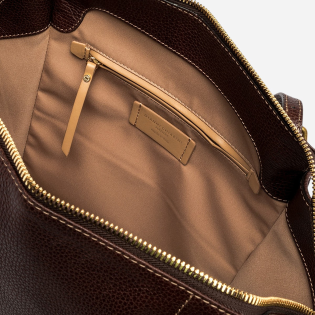 Torebka shopper damska skórzana Gianni Chiarini Olly BS-11032-RMN-31 Brązowa - obraz 4