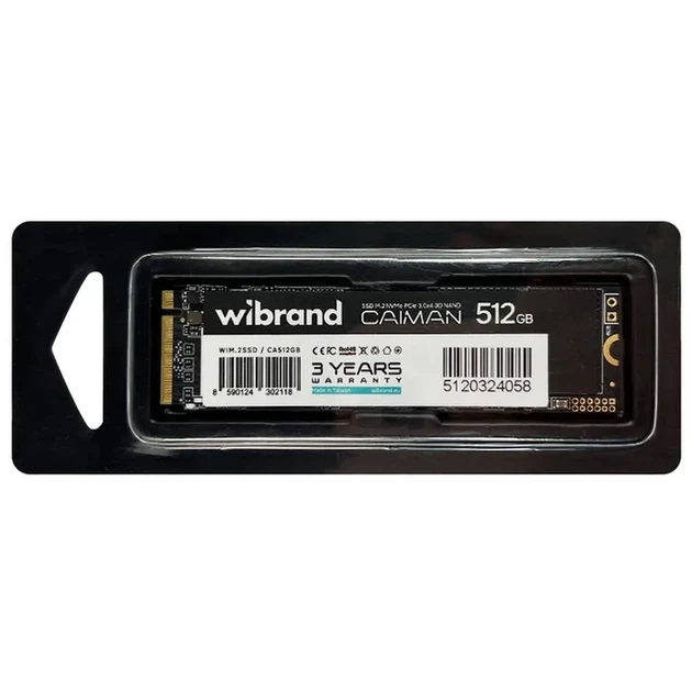 SSD Wibrand Caiman 512GB NVMe 2280 PCIe 3.0 3D WIM.2SSD/CA512GB - изображение 3