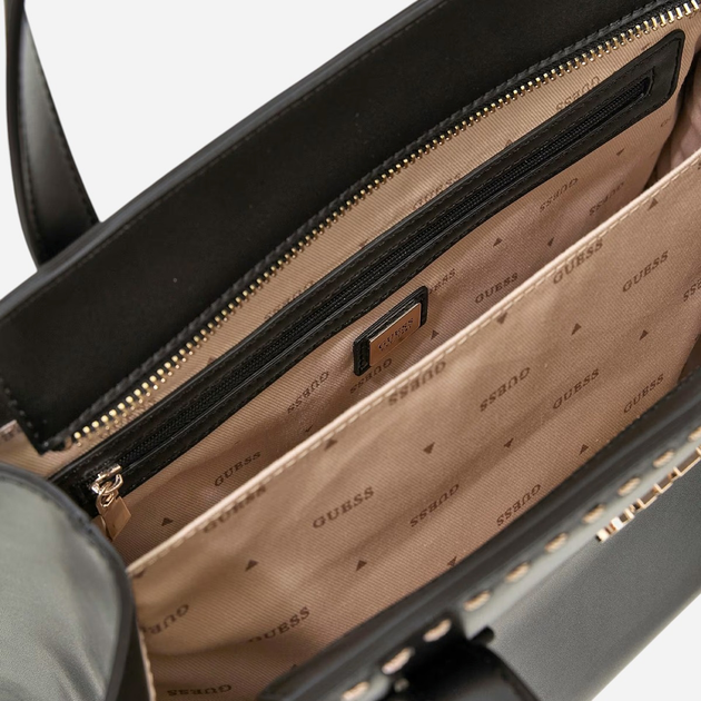 Torebka shopper damska mała Guess Silvana HWVC8665220-BLA Czarna - obraz 4