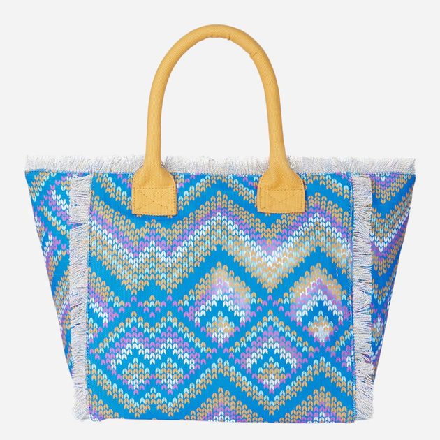 Torebka shopper damska materiałowa Braccialini Summer B18221-TC-3261 Niebieska - obraz 3