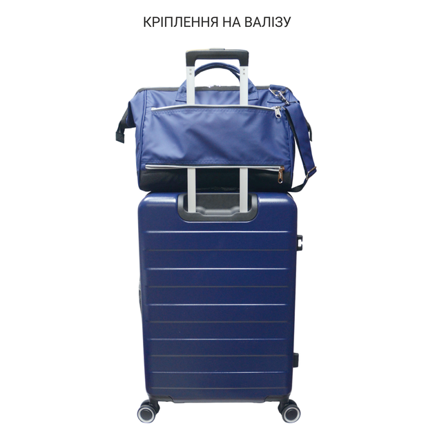 Сумка саквояж дорожная DERBY FitnessBag, спортивная фитнес сумка ручная кладь в самолет лоукост 40 30 20 синяя - изображение 7