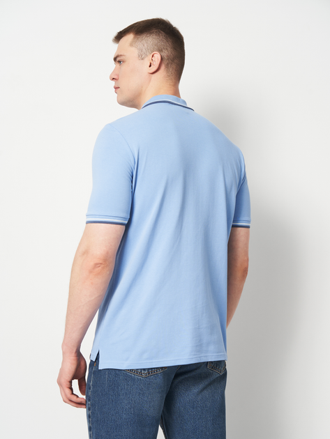 Поло длинное мужское U.S. GRAND POLO US51501M-3930 XL Голубое (8056077018556) 