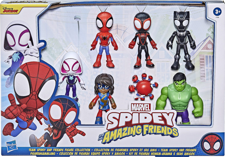 Zestaw figurek Hasbro Disney: Marvel Spidey and His Amazing Friends Team Spidey and Friends 7 szt 10 cm F1458 (5010993854110) - obraz 1