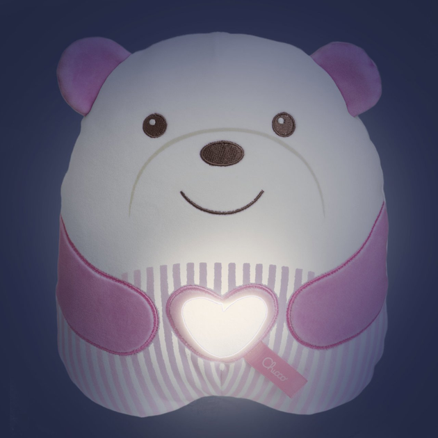 Pluszowa zabawka przytulanka Chicco First Dreams z muzyką i podświetleniem Miś Różowy (8058664184620) - obraz 5