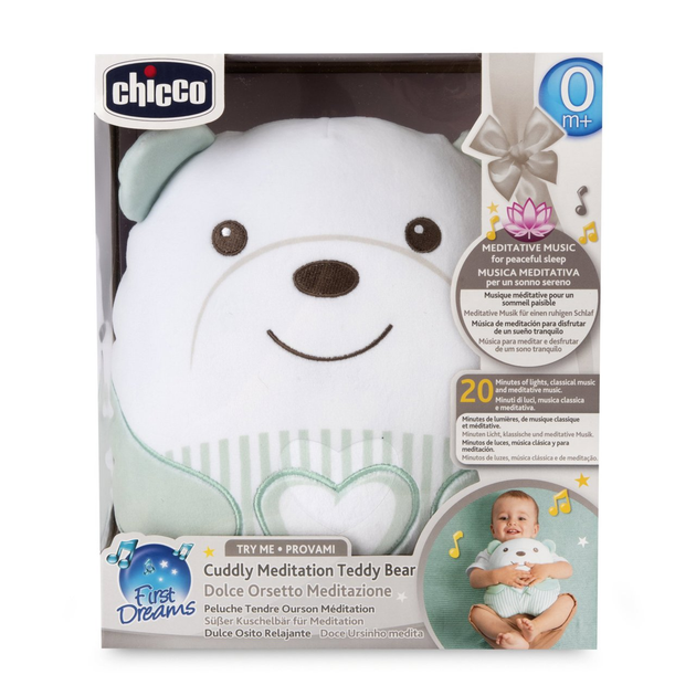 М'яка іграшка Chicco First Dreams з музикою та підсвіткою Медведик Зелений (8058664178438) - зображення 3