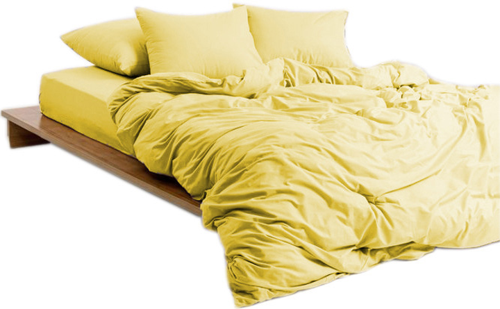 Акція на Простирадло на гумці MirSon Soft Touch of Satin 002 Sun-colored 160x190 см від Rozetka
