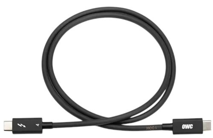 Kabel OWC Thunderbolt 4 to USB-C 0.7 m Black (OWCCBLTB4C0.7M) - obraz 2