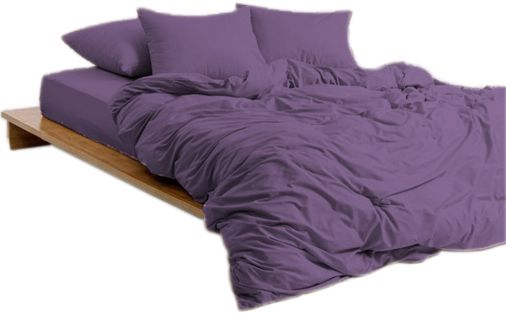 Акція на Простирадло на гумці MirSon Soft Touch of Satin 012 Purple 100x200 см від Rozetka