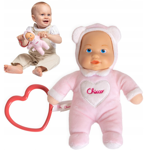 Miękka przytulanka dla niemowląt lalka Chicco My Little Doll 18 cm Różowa (8058664177776) - obraz 2