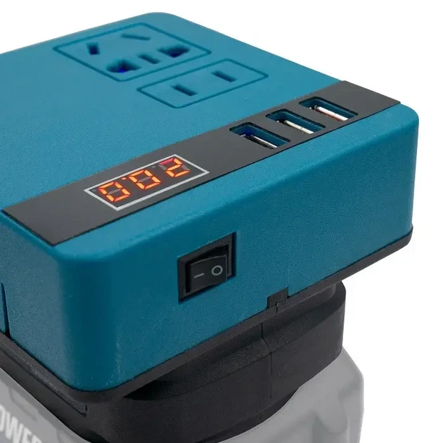 Інвертор напруги DC 18-21V у 220V 120W 300W пік без акумулятора