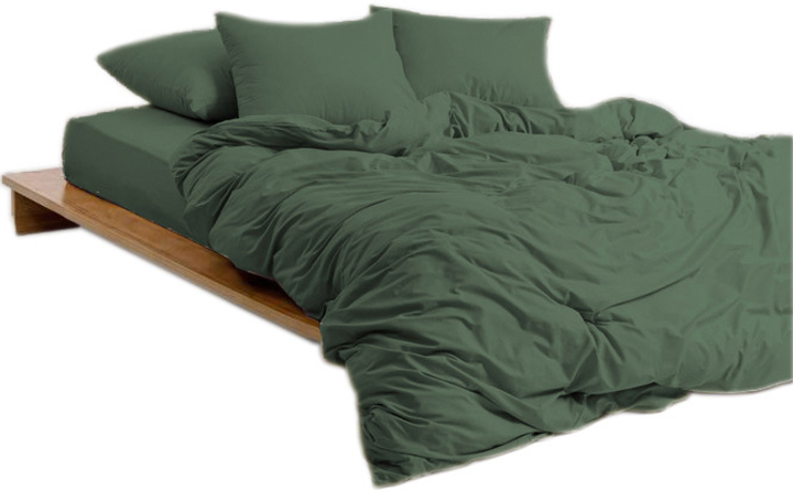 Акція на Простирадло на гумці MirSon Soft Touch of Satin 009 Forest green 200x200 см від Rozetka