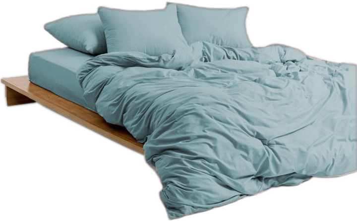 Акція на Простирадло на гумці MirSon Soft Touch of Satin 015 Aquamarine 80x190 см від Rozetka