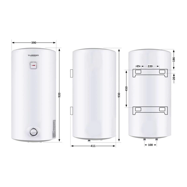 Водонагреватель электрический Thermo Alliance 80 л Slim вертикальный мокрый ТЭН 1,5 кВт для горячего водоснабжения. (599493) - изображение 7