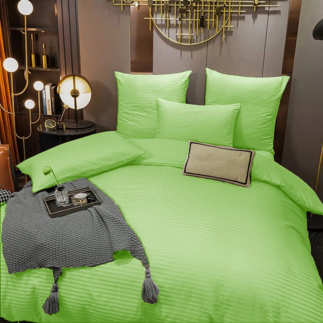 Акція на Простирадло на гумці MirSon Royal Soft Stripe 30-0016 Light Green 200x220 см від Rozetka