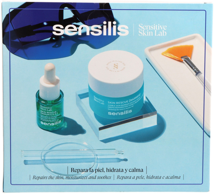 Zestaw do pielęgnacji twarzy Sensilis Skin Rescue Krem do twarzy 50 ml + Serum do twarzy 15 ml (ZES8428749004639) - obraz 2