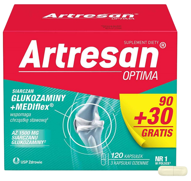 Дієтична добавка USP Zdrowie Artresan Optima 120 капсул (5907377135562) - зображення 1