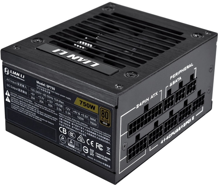 Zasilacz Lian Li SP750 750W 80 Plus Gold Black (4718466009968) - obraz 3