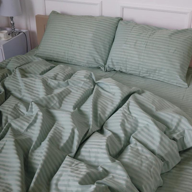 Простирадло на гумці MirSon Royal Soft Stripe 30-0031 Jesse 140x200 см від Rozetka на платформі USKIDKA Акція на Простирадло на гумці MirSon Royal Soft Stripe 30-0031 Jesse 140x200 см від Rozetka