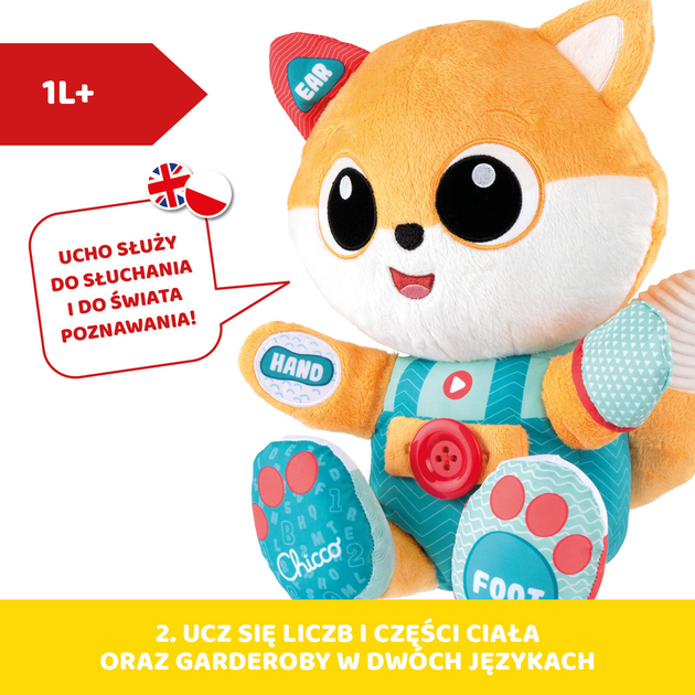 Інтерактивна іграшка Chicco Bilingual ABC Лисеня (8058664160433) - зображення 9