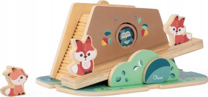 Zabawka Chicco My Wood Friends Drewniana kryjówka lisów z figurkami (8058664177783) - obraz 3