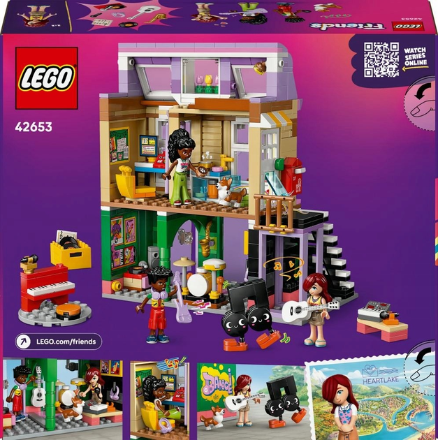 Zestaw klocków LEGO Friends Sklep muzyczny i mieszkanie 483 elementy (42653)  - obraz 15