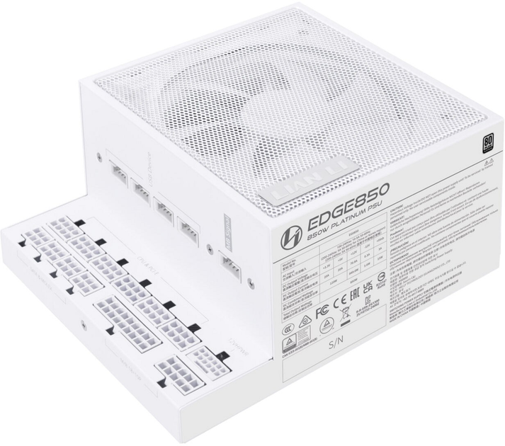 Zasilacz Lian Li EDGE EG0850 850W 80 Plus Platinum White (G9P.EG0850.WE00.EU) - obraz 3