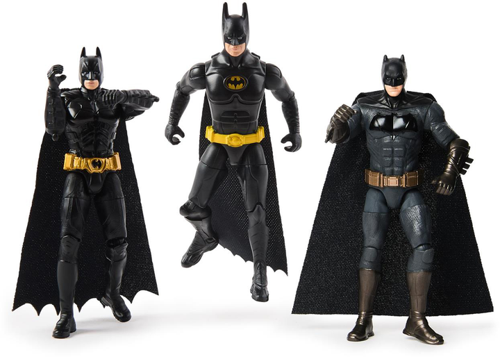 Набір фігурок Spin Master DC: Batman 85th Anniversary Batman 10 см 3 шт 6070909 (681147031616) - зображення 3