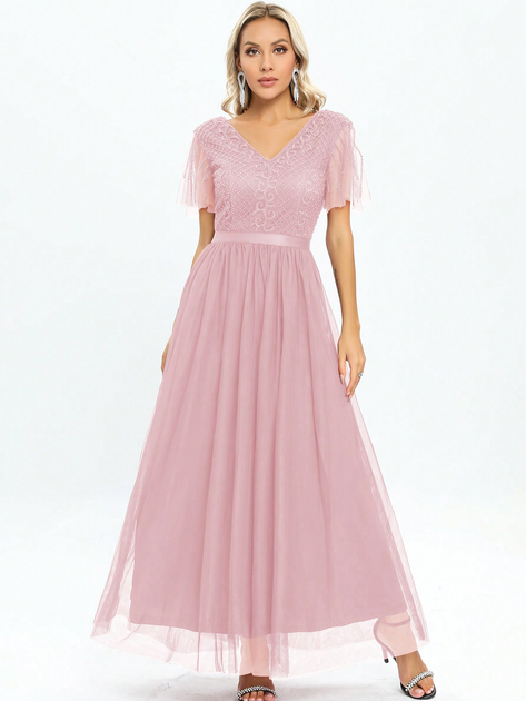 Сукня вечірня довга жіноча SHEIN GD-00163910 XL Світло-рожева від Rozetka на платформі USKIDKA Акція на Сукня вечірня довга жіноча SHEIN GD-00163910 XL Світло-рожева від Rozetka