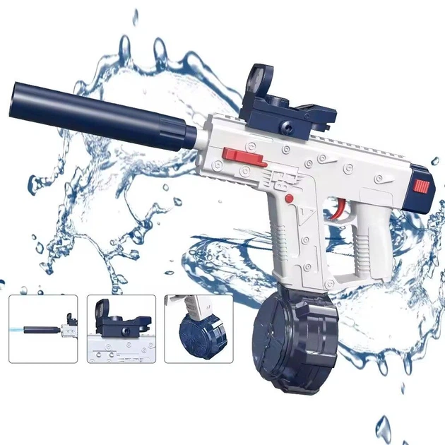 Аккумуляторный водяной пистолет с большой обоймой Vector Water Gun синий - Фото 1 Аккумуляторный водяной пистолет с большой обоймой Vector Water Gun синий - изображение 1