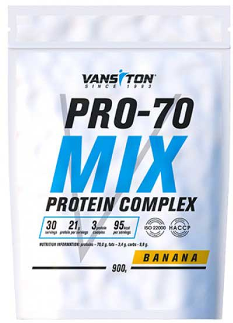 Протеїн Vansiton Protein Pro-70 900 г Banana (4820106591617) - зображення 1