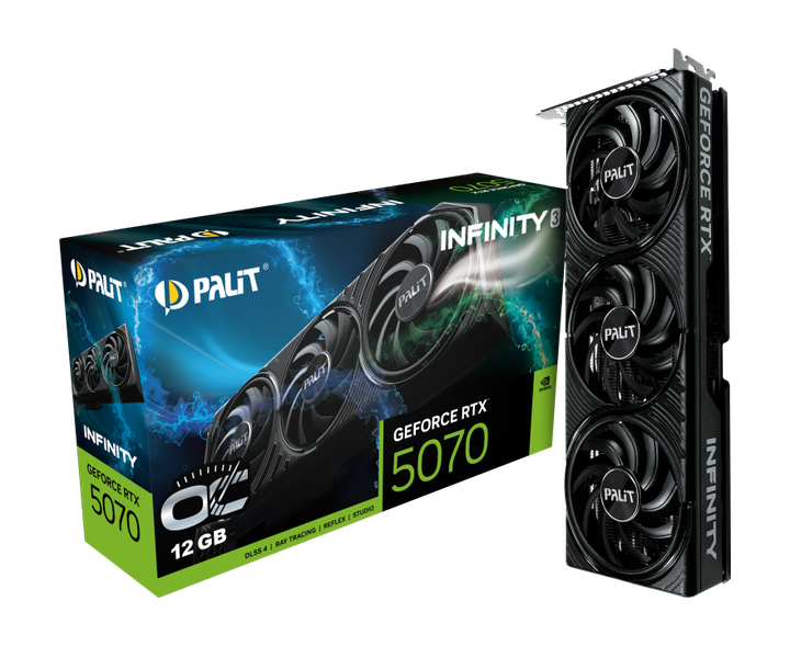 Видеокарта Palit GeForce RTX 5070 Infinity 3 OC (NE75070S19K9-GB2050S) - Фото 10 Видеокарта Palit GeForce RTX 5070 Infinity 3 OC (NE75070S19K9-GB2050S) - изображение 10