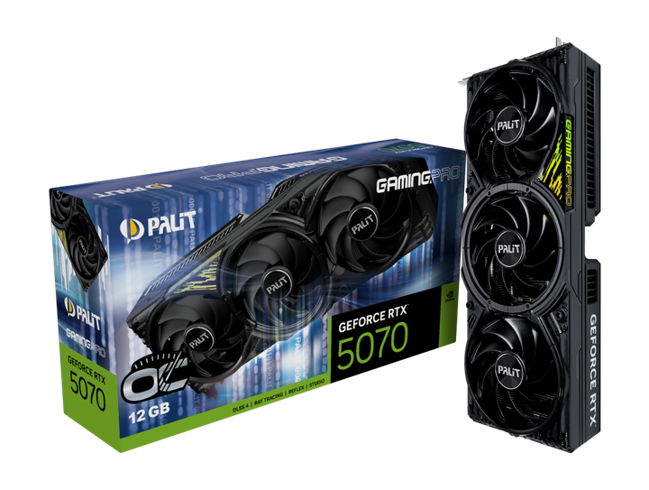 Видеокарта Palit GeForce RTX 5070 GamingPro OC (NE75070T19K9-GB2050A) - Фото 11 Видеокарта Palit GeForce RTX 5070 GamingPro OC (NE75070T19K9-GB2050A) - изображение 11