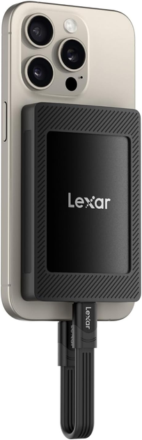 Dysk SSD Lexar SL500 with Magnetic Set 2TB USB Type-C 3.2 Gen 2x2 Black (LSL500M002T-RNBNG) - obraz 4