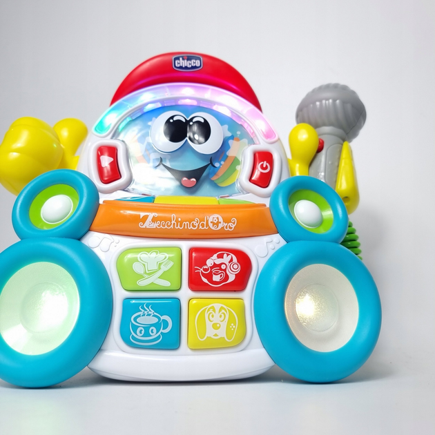 Zabawka interaktywna do śpiewania karaoke Chicco Songy Happy Musik (8058664093663) - obraz 5