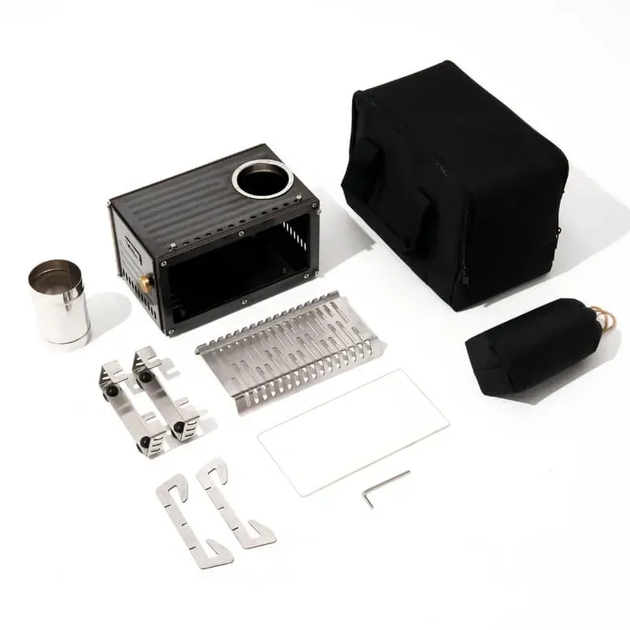 Піч дров'яна Mobi Garden NX22688001, чорна - зображення 2