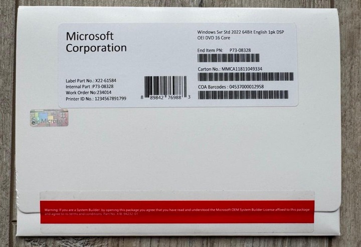 Операційна система Windows Server 2022 Standard,16 Core ОЕМ на DVD носії (P73-08328) - изображение 2