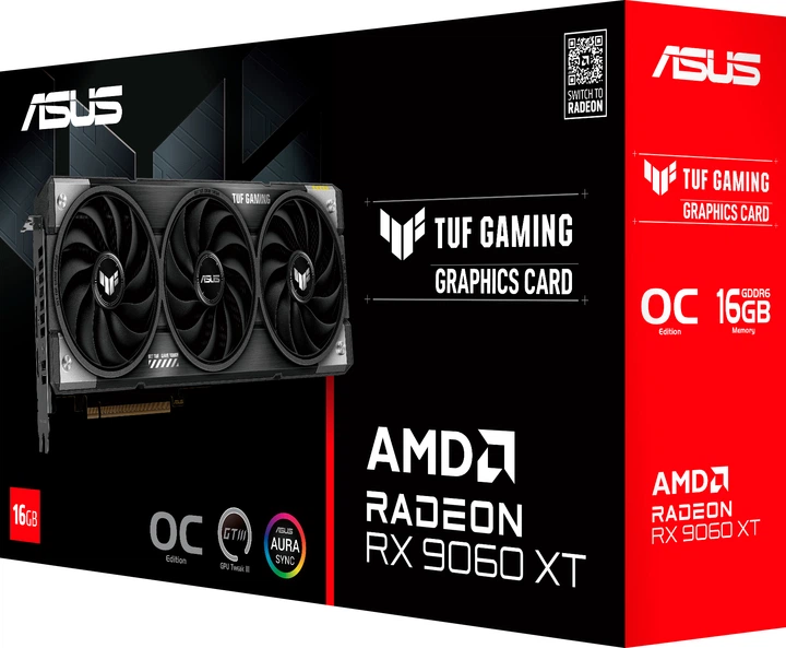 Видеокарта ASUS PCI-Ex Radeon RX 9060 XT TUF Gaming OC