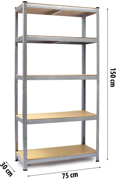 Regał magazynowy Humberg HR-810 150 x 75 x 30 cm (5902854519958) - obraz 4