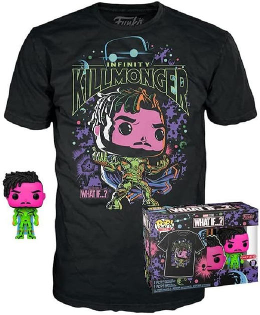 Zestaw Funko Pop! & Tee Marvel What If Figurka Bobble-Head Infinity Killmonger + Koszulka Rozmiar S 63316 (889698633161) - obraz 1