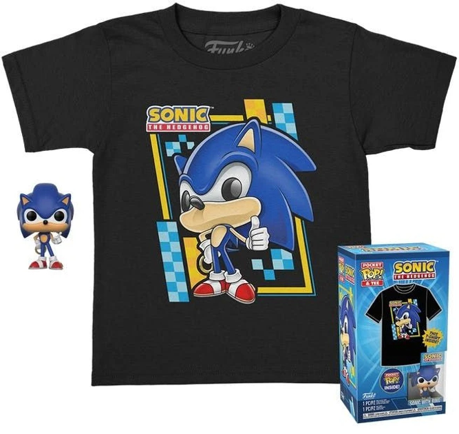 Zestaw Funko Pocket Pop! & Tee Sonic The Hedgehog Figurka Sonic + Koszulka dziecięca Rozmiar M 70390 (889698703901) - obraz 2
