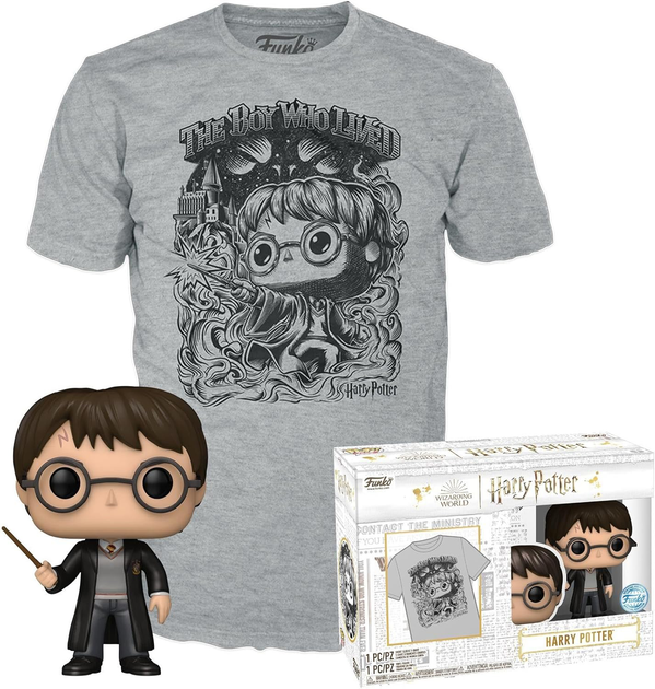 Zestaw Funko Pop! & Tee Harry Potter Figurka Harry Potter + Koszulka Rozmiar XL 76201 (889698762014) - obraz 2