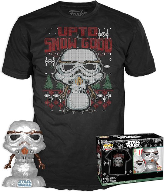 Zestaw Funko Pop! & Tee Star Wars Figurka Holiday Stormtrooper + Koszulka Rozmiar XL 72847 (889698728478) - obraz 2