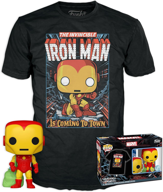 Набір Funko Pop! & Tee Marvel Фігурка Залізної людини + футболка розмір S 72836 (889698728362) - зображення 2