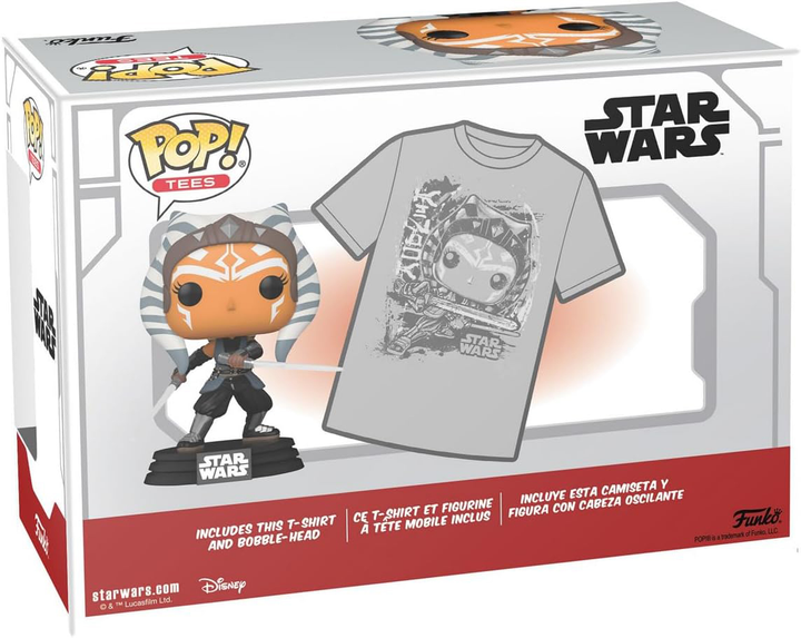 Набір Funko Pop! & Tee Disney Star Wars Фігурка Bobble-Head Ahsoka Tano + футболка розмір S 74499 (889698744997) - зображення 3