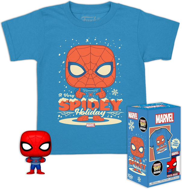 Набір Funko Pocket Pop! & Tee Marvel Фігурка Людини-павука + дитяча футболка розмір M 72946 (889698729468) - зображення 2