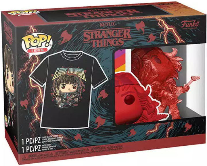 Набір Funko Pop! & Tee Stranger Things Фігурка Мисливець за чужими речами Едді з гітарою + футболка розмір L 79264 (889698792646) - зображення 1