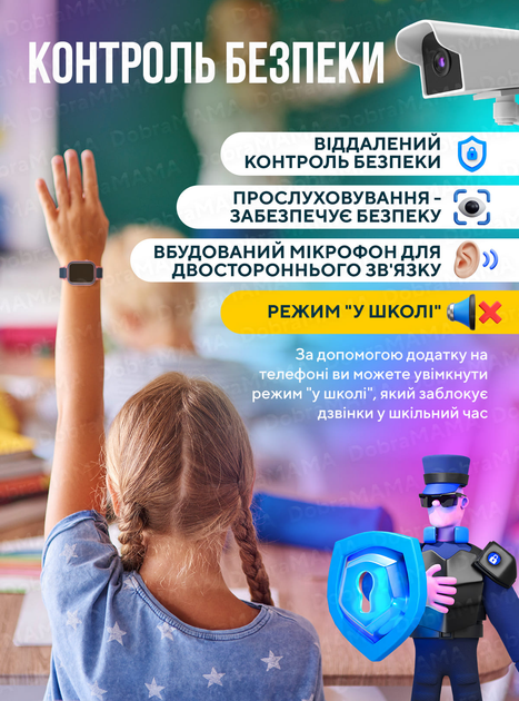 Детские смарт часы с сим картой gps умные часы для детей трекер детский на руку с камерой прослушкой фитнес браслет водонепроницаемый с защитным стеклом LT21 DobraMAMA Розовый 66001 - изображение 2