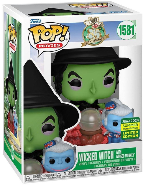 Figurka Funko Pop! Movies The Wizard of Oz 1581 Wicked Witch with Winged Monkey Convention Special Edition 78305 (889698783057) - obraz 1