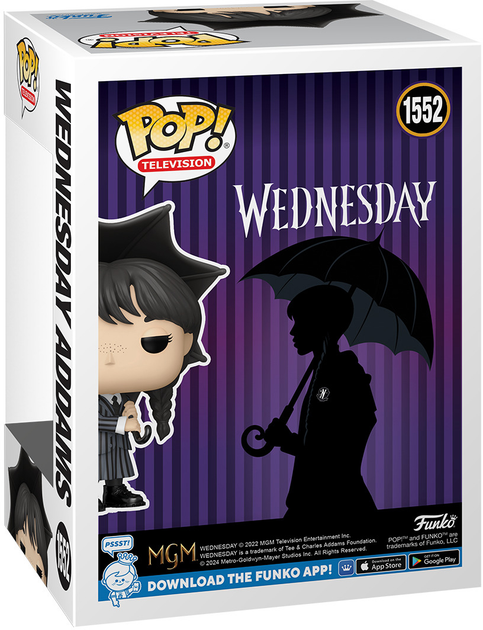Фігурка Funko Pop! Television Wednesday 1552 Wednesday Addams with Umbrella 81741 (889698817417) - зображення 3