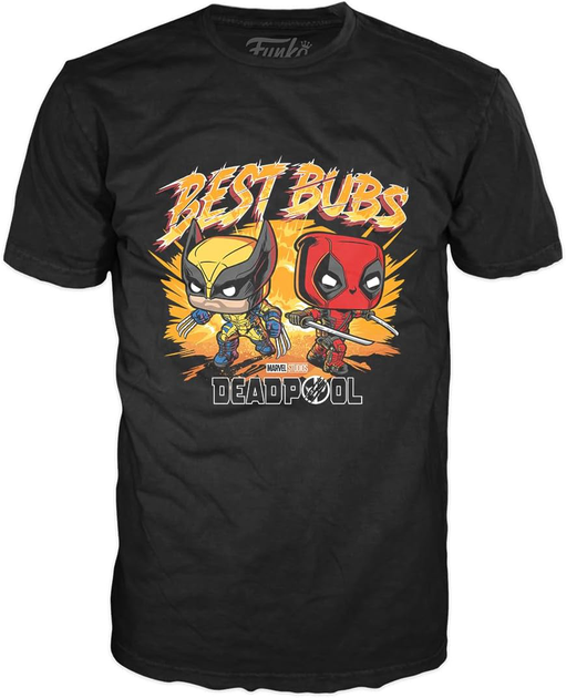 Набір Funko Pop! & Tee Deadpool & Wolverine Фігурка Bobble-Head Deadpool & Wolverine Best Bubs + футболка розмір S 81732 (889698817325) - зображення 3